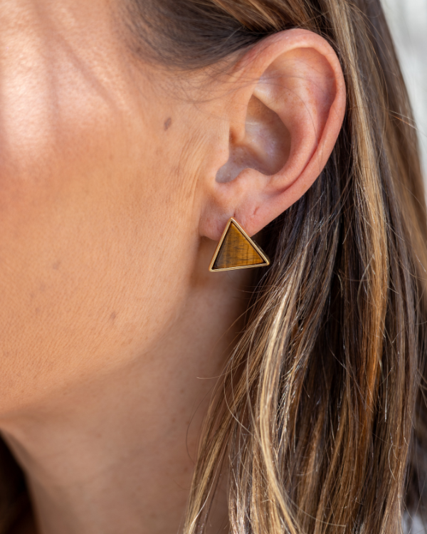 Brinco Pirâmide Ouro