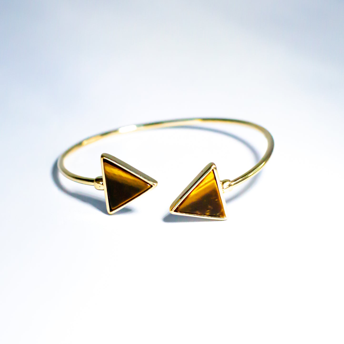 Pulseira Bracelete Pirâmide Duplo Ouro