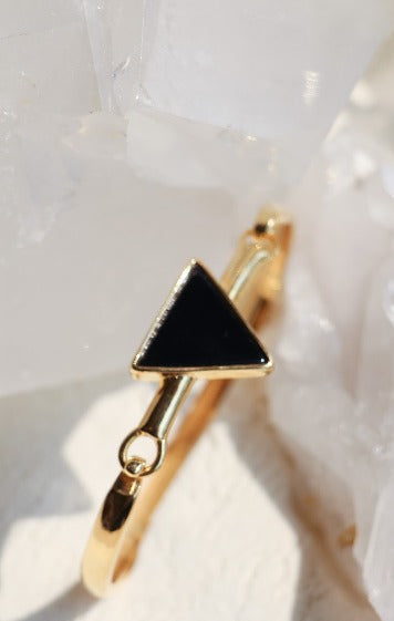 Pulseira Bracelete Pirâmide Ouro