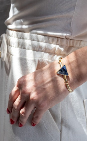 Pulseira Bracelete Pirâmide Ouro