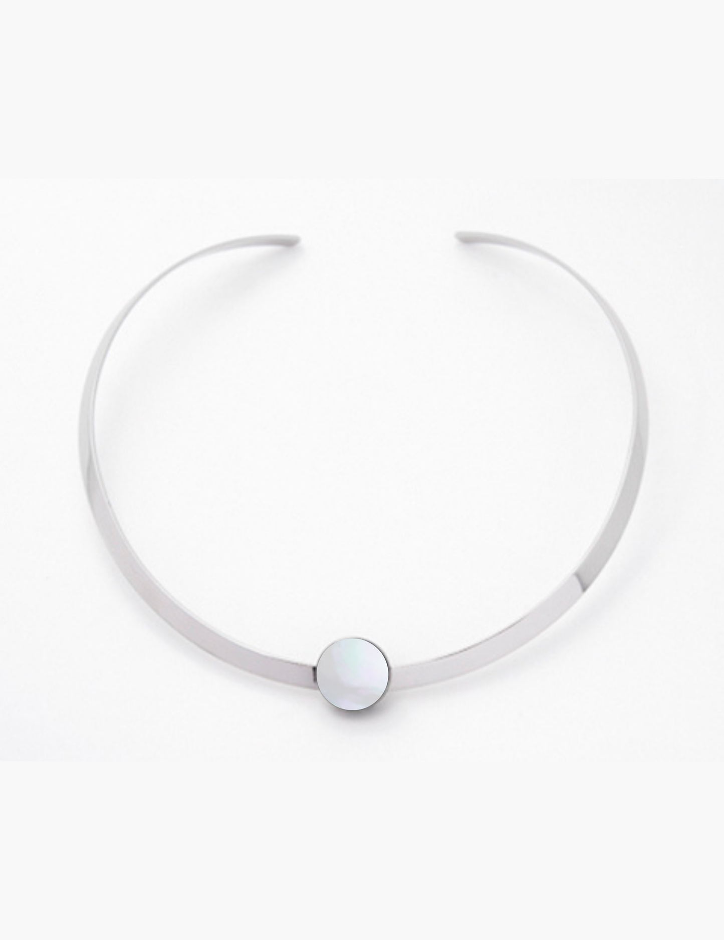 Colar Choker Lua Equilíbrio Ródio Branco