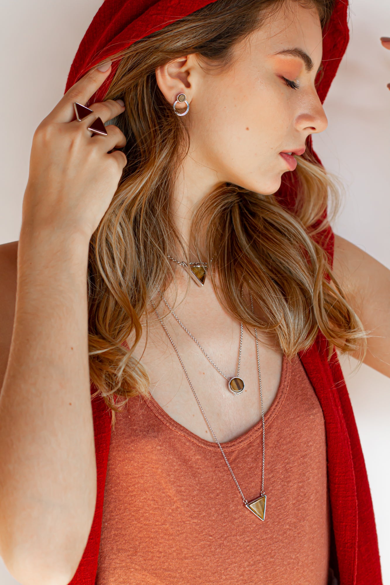 Brinco Mini + Círculo Ródio Branco