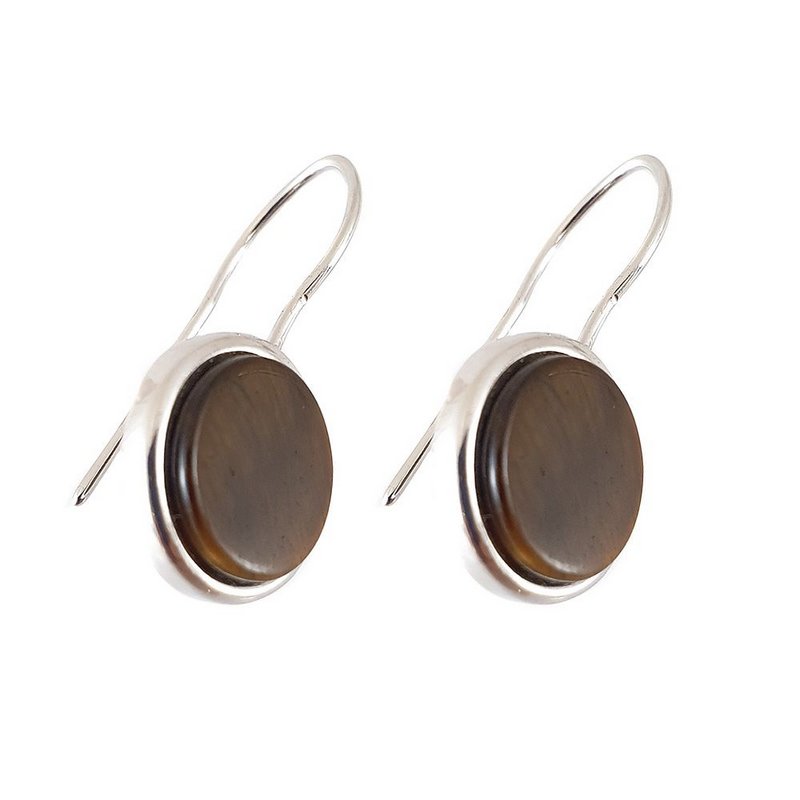 Brinco Anzol Círculo Ródio Branco