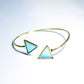 Pulseira Bracelete Pirâmide Duplo Ouro