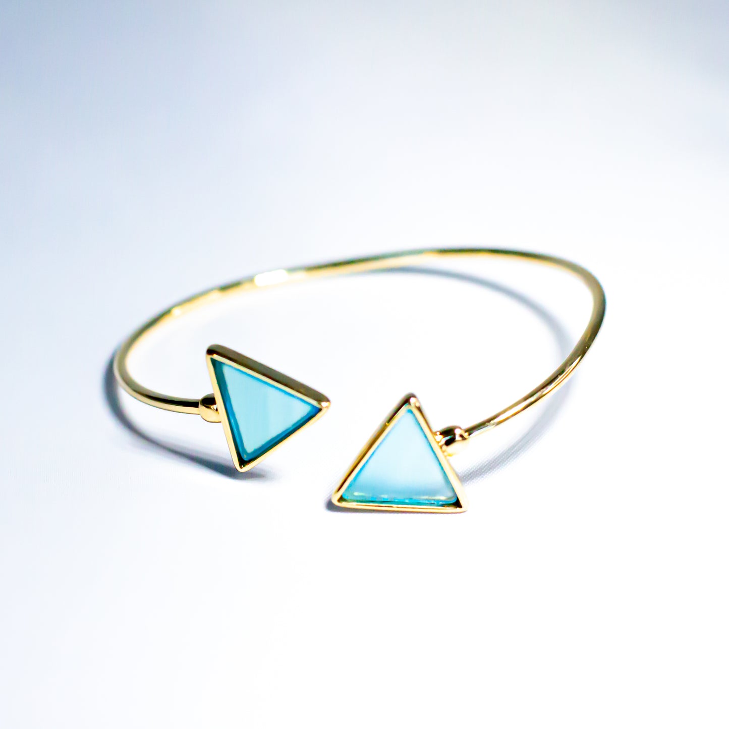 Pulseira Bracelete Pirâmide Duplo Ouro