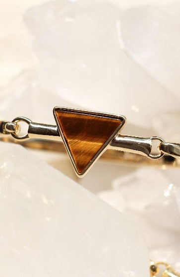 Pulseira Bracelete Pirâmide Ouro