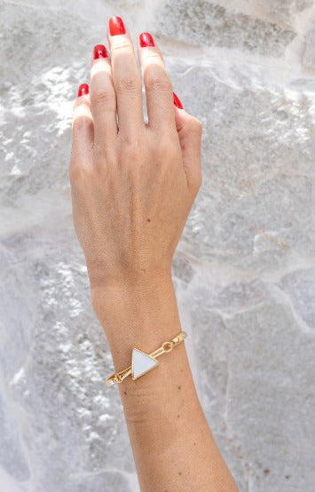 Pulseira Bracelete Pirâmide Ouro