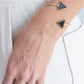 Pulseira Bracelete Pirâmide Duplo Ouro