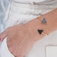 Pulseira Bracelete Pirâmide Duplo Ouro