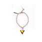 Pulseira Elos + Pingente Pirâmide Ródio Branco