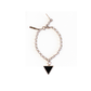 Pulseira Elos + Pingente Pirâmide Ródio Branco