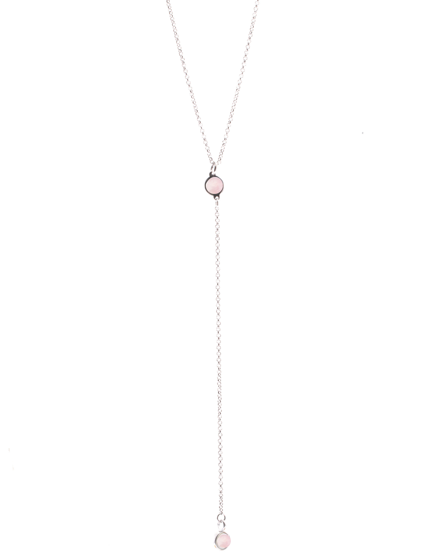 Colar Mini Esfera Duplo Ródio Branco