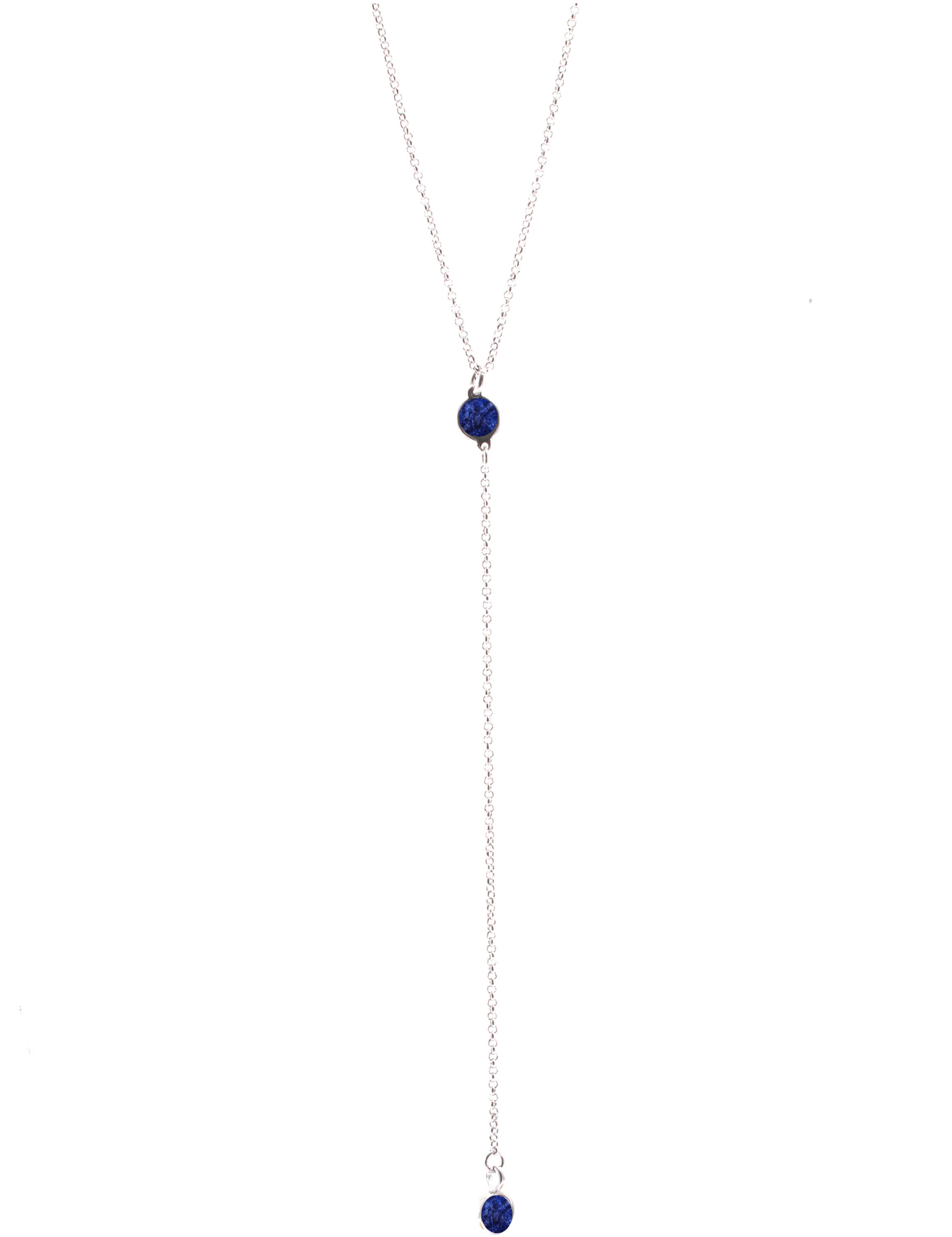 Colar Mini Esfera Duplo Ródio Branco