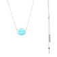 Colar Círculo + Metal Semi Círculo Ródio Branco