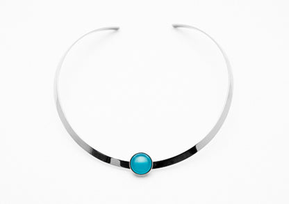 Colar Choker Lua Equilíbrio Ródio Branco
