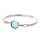 Pulseira Bracelete Lua Cheia Ródio Branco