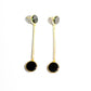 Brinco Lua Cheia Duplo Ouro