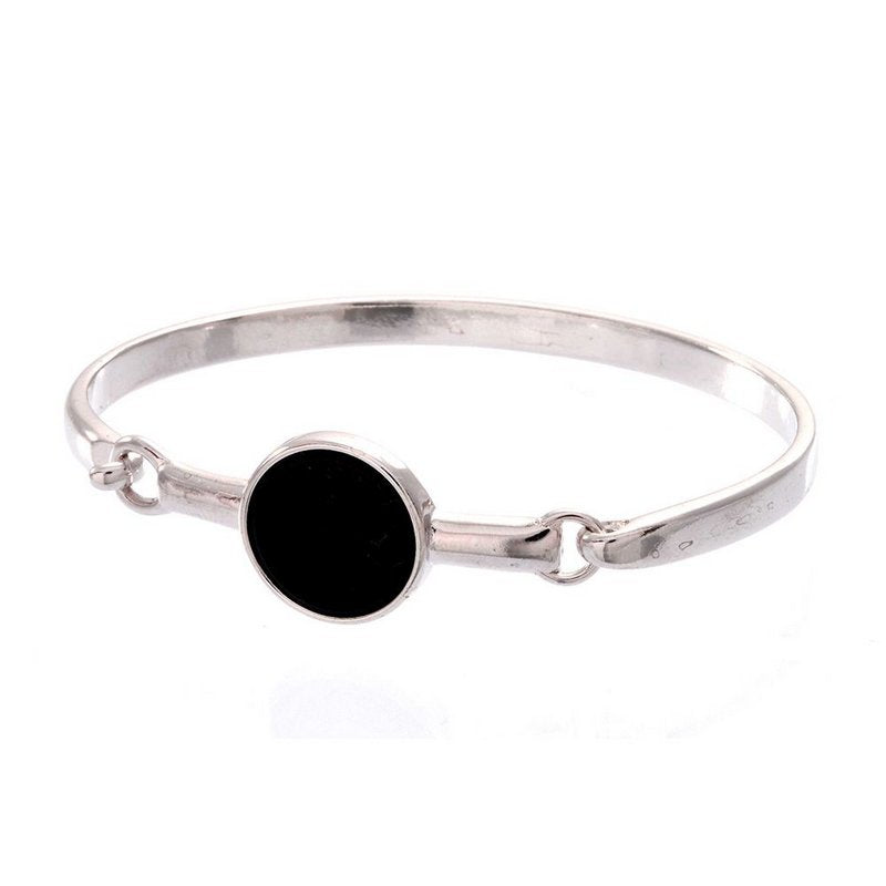 Pulseira Bracelete Lua Cheia Ródio Branco