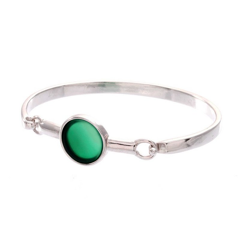 Pulseira Bracelete Lua Cheia Ródio Branco