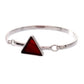 Pulseira Bracelete Pirâmide Ródio Branco