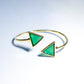 Pulseira Bracelete Pirâmide Duplo Ouro