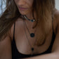 Colar Choker Lua Equilíbrio Ródio Branco