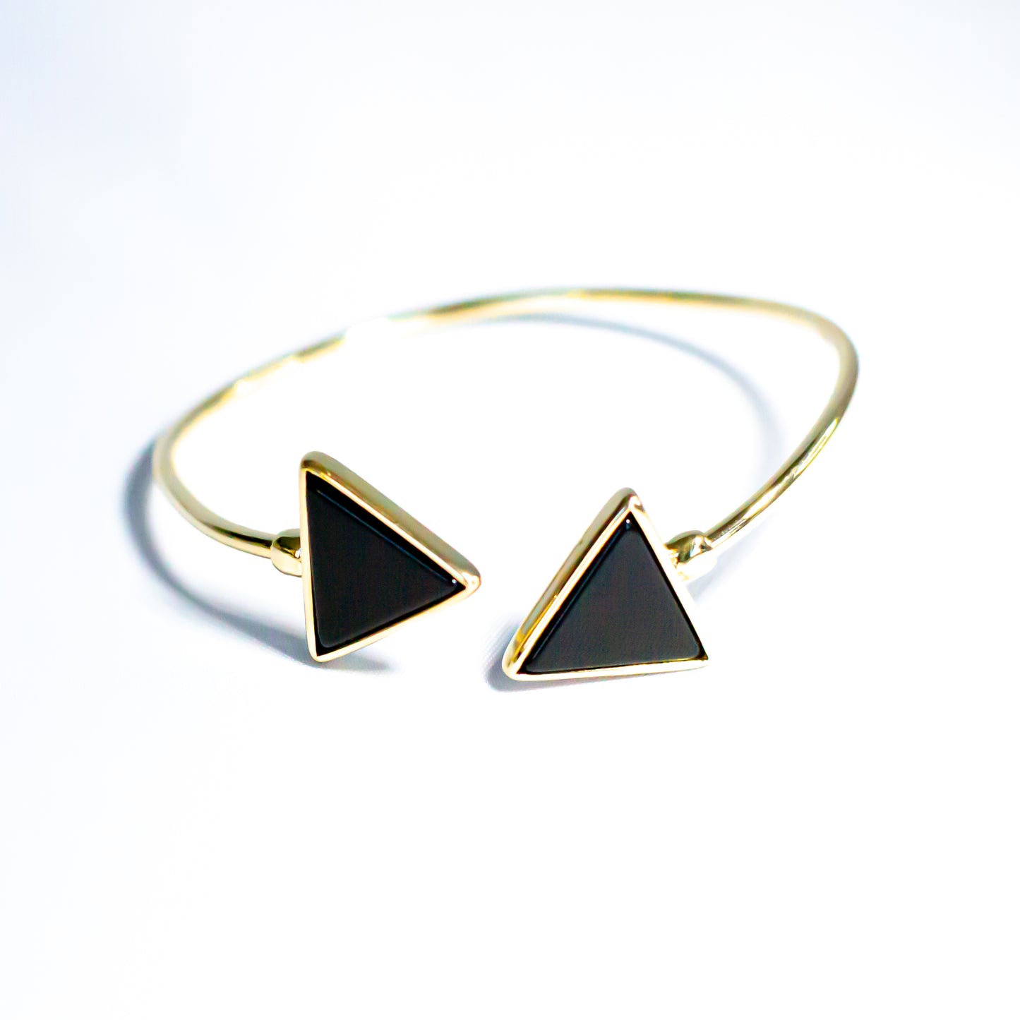 Pulseira Bracelete Pirâmide Duplo Ouro