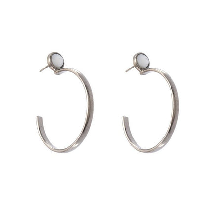 Brinco Argola Mini Círculo Ródio Branco