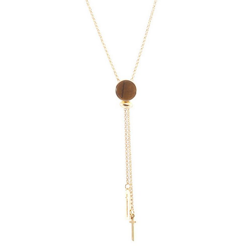 Colar Gravatinha Círculo Ouro