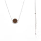 Colar Círculo + Metal Semi Círculo Ródio Branco