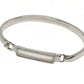 Pulseira Bracelete Retângulo Ródio Branco