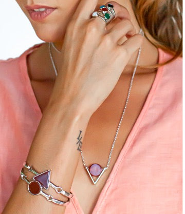 Pulseira Bracelete Lua Cheia Ródio Branco