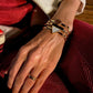 Pulseira Bracelete Pirâmide Ouro
