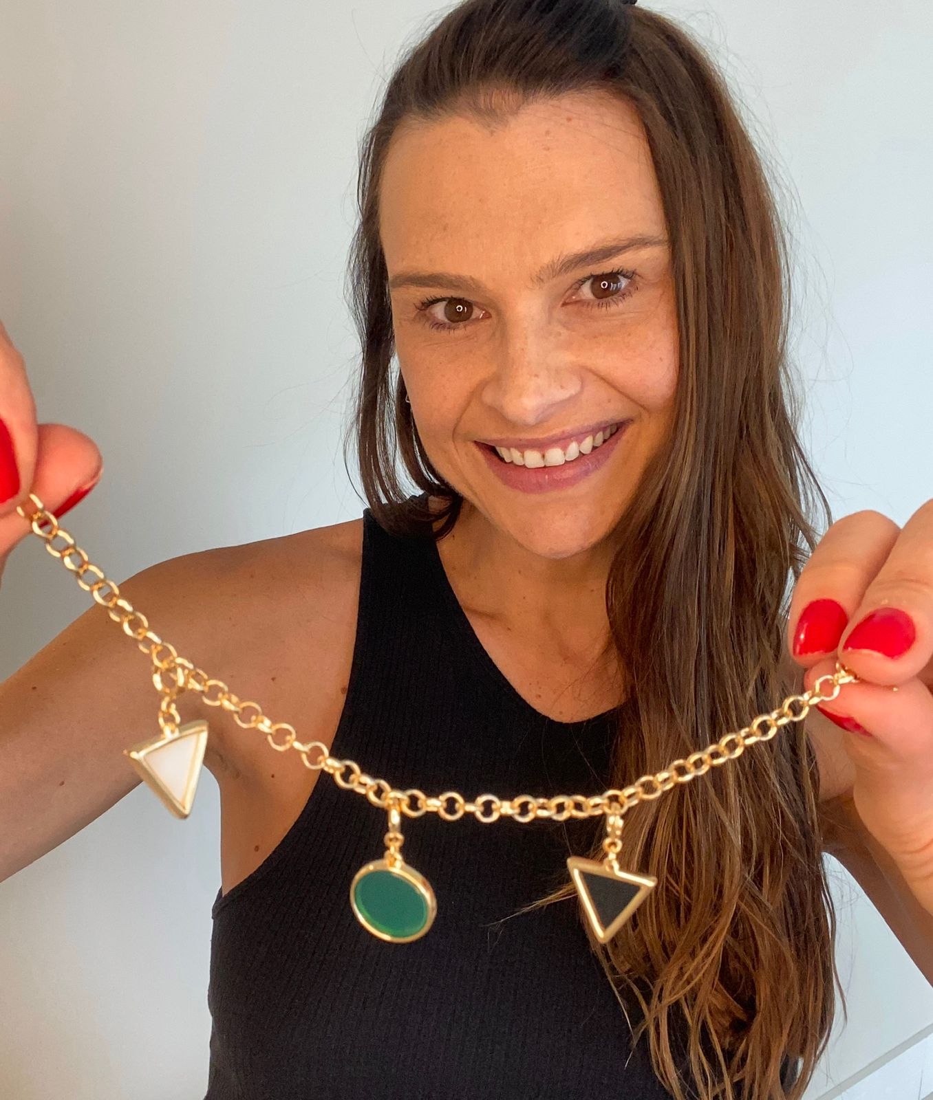 Pulseira Elos + Pingente Círculo Ouro