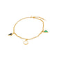 Pulseira Elos + Pingente Círculo Ouro