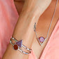 Pulseira Bracelete Pirâmide Ródio Branco
